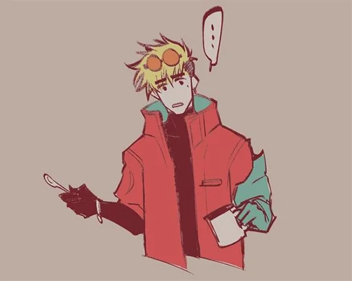 😕 Стикер «The Human Tragedy of Vash The Stampede Trigun» для Telegram