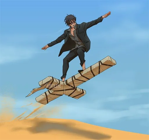 😎 Стикер «The Human Tragedy of Vash The Stampede Trigun» для Telegram