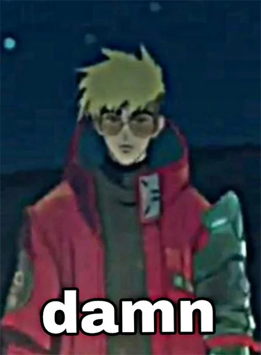 🤬 Стикер «The Human Tragedy of Vash The Stampede Trigun» для Telegram
