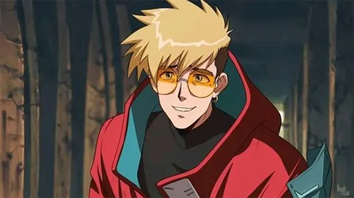 😄 Стикер «The Human Tragedy of Vash The Stampede Trigun» для Telegram