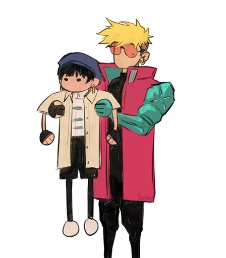 🥰 Стикер «The Human Tragedy of Vash The Stampede Trigun» для Telegram