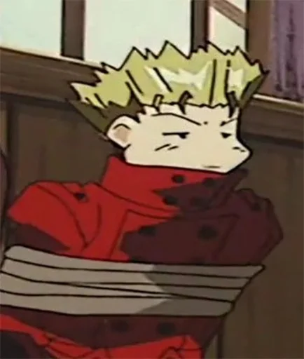 😑 Стикер «The Human Tragedy of Vash The Stampede Trigun» для Telegram
