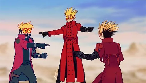 👀 Стикер «The Human Tragedy of Vash The Stampede Trigun» для Telegram