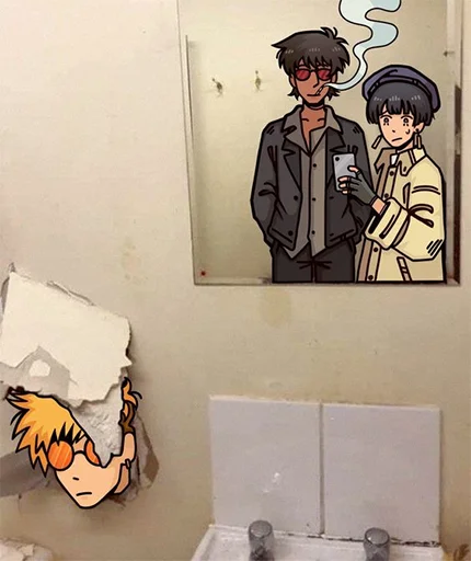 🫥 Стикер «The Human Tragedy of Vash The Stampede Trigun» для Telegram