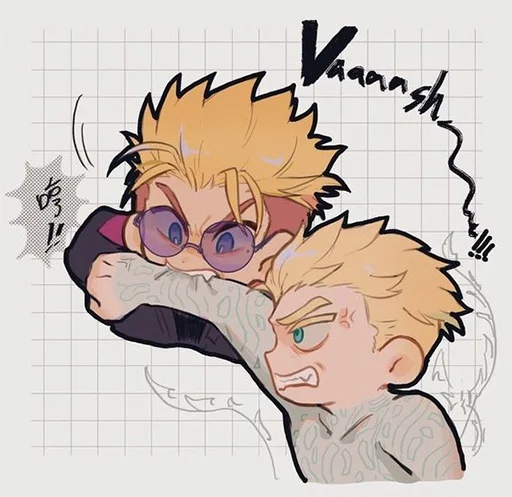 😡 Стикер «The Human Tragedy of Vash The Stampede Trigun» для Telegram