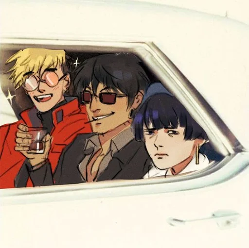 😑 Стикер «The Human Tragedy of Vash The Stampede Trigun» для Telegram