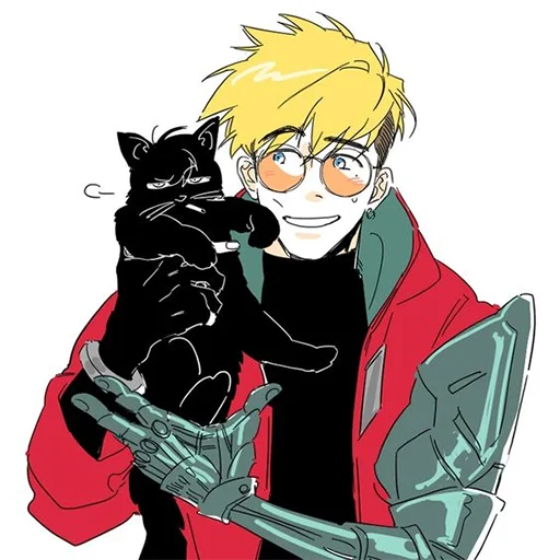 🤗 Стикер «The Human Tragedy of Vash The Stampede Trigun» для Telegram