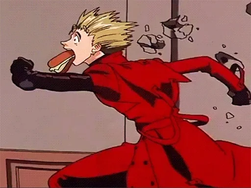 🏃‍♂️ Стикер «The Human Tragedy of Vash The Stampede Trigun» для Telegram