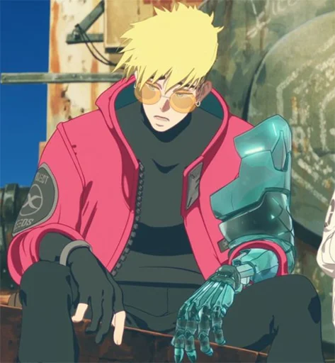 😕 Стикер «The Human Tragedy of Vash The Stampede Trigun» для Telegram