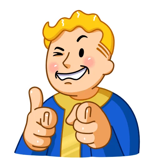 😉 Стикер «Vault Boy» для Telegram