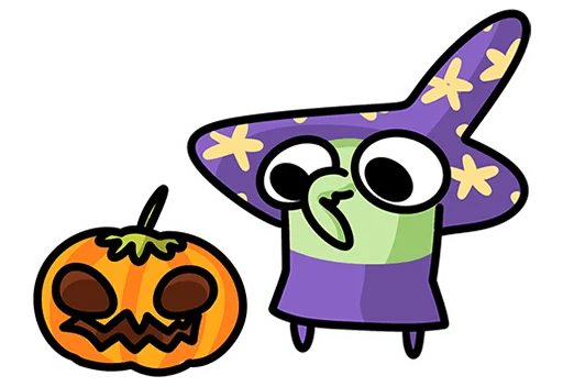 🎃 Стикер «Ведьма без надписей» для Telegram