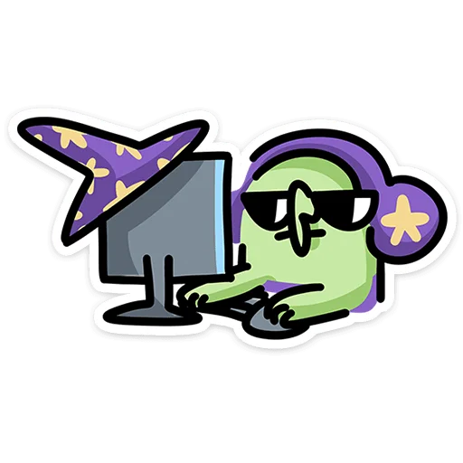 🖥 Стикер «Ведьма без надписей» для Telegram