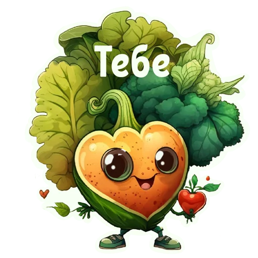 ❤️ Стикер «Овощной микс» для Telegram