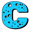 😗 Эмодзи «Буквы пятнистые, в голубом и розовос цвете» для Telegram