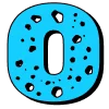 🥰 Эмодзи «Буквы пятнистые, в голубом и розовос цвете» для Telegram
