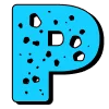 😘 Эмодзи «Буквы пятнистые, в голубом и розовос цвете» для Telegram