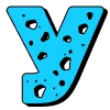 😋 Эмодзи «Буквы пятнистые, в голубом и розовос цвете» для Telegram