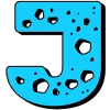 ✊ Эмодзи «Буквы пятнистые, в голубом и розовос цвете» для Telegram