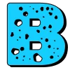 😁 Эмодзи «Буквы пятнистые, в голубом и розовос цвете» для Telegram