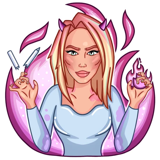 🔥 Стикер «Девушка иллюстратор» для Telegram