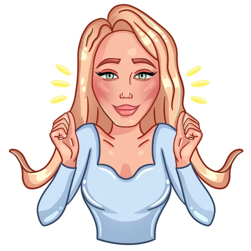 🤩 Стикер «Девушка иллюстратор» для Telegram