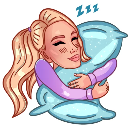 😴 Стикер «Девушка иллюстратор» для Telegram