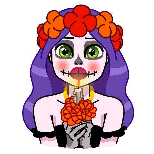 🕯 Стикер «Vera Calavera» для Telegram