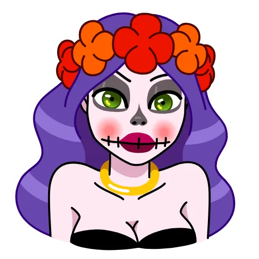 😐 Стикер «Vera Calavera» для Telegram