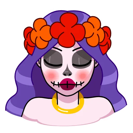 😔 Стикер «Vera Calavera» для Telegram