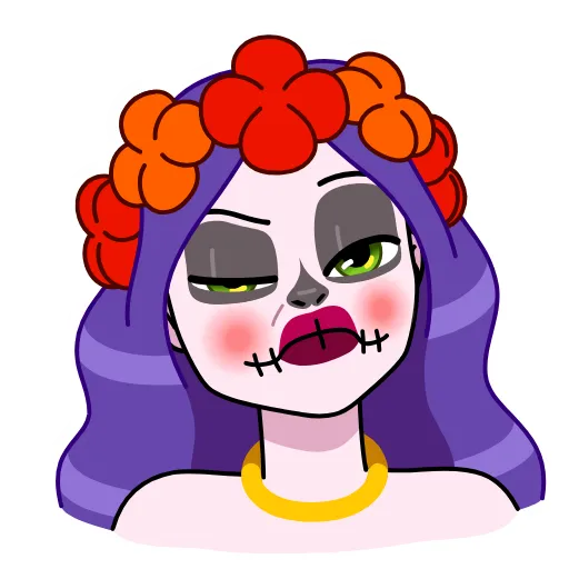 😕 Стикер «Vera Calavera» для Telegram