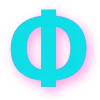 😉 Эмодзи «Голубые буквы в сочетании с розовой тенью» для Telegram