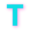 😉 Эмодзи «Голубые буквы в сочетании с розовой тенью» для Telegram