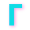 😉 Эмодзи «Голубые буквы в сочетании с розовой тенью» для Telegram