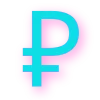 ®️ Эмодзи «Голубые буквы в сочетании с розовой тенью» для Telegram