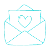 ◽ Эмодзи «Голубые буквы в сочетании с розовой тенью» для Telegram