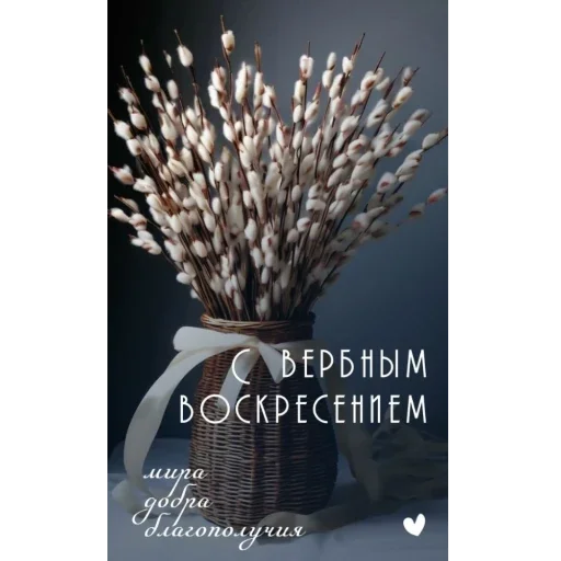🥰 Стикер «Вербное воскресенье» для Telegram