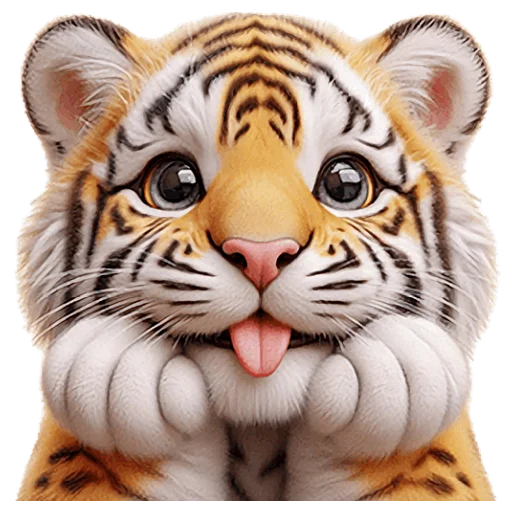 😝 Стикер «Милый тигр» для Telegram