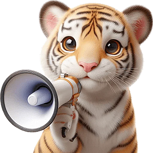 📢 Стикер «Милый тигр» для Telegram