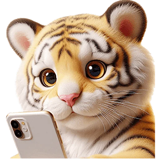 📱 Стикер «Милый тигр» для Telegram