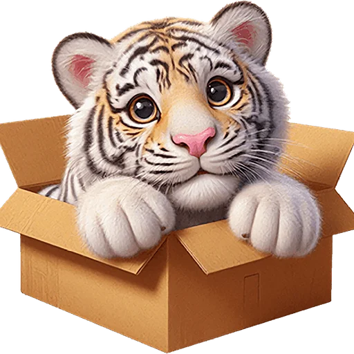 🐱 Стикер «Милый тигр» для Telegram