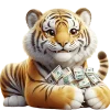 🤑 Эмодзи «Милый тигр» для Telegram