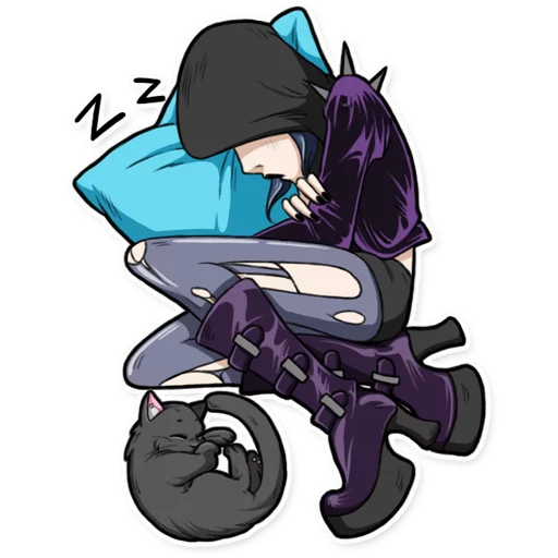 😴 Стикер «Bad Girl» для Telegram