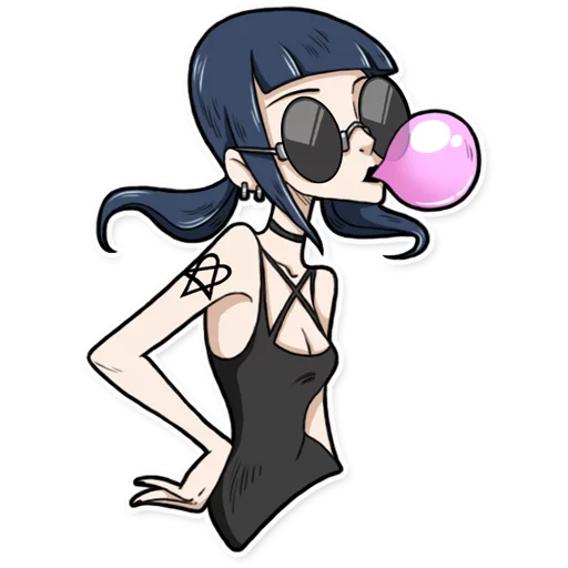😎 Стикер «Bad Girl» для Telegram