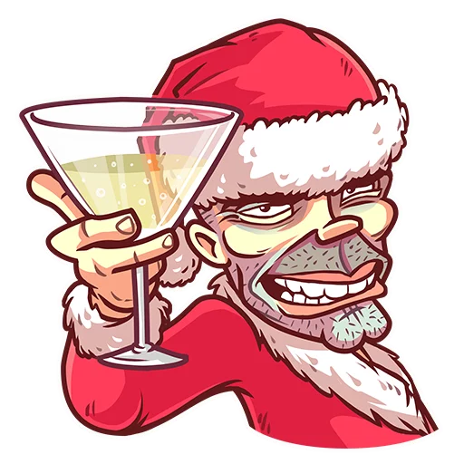 🍸 Стикер «Very Bad Santa» для Telegram