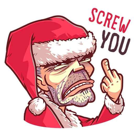 🖕 Стикер «Very Bad Santa» для Telegram