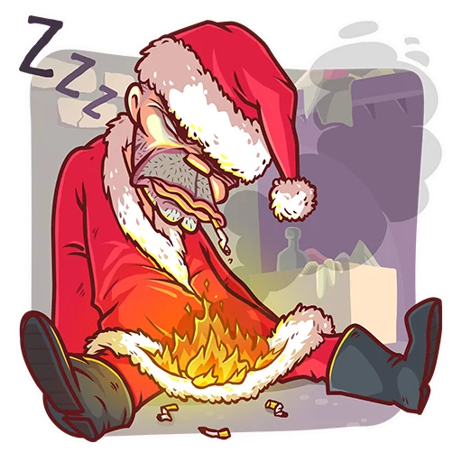 😴 Стикер «Very Bad Santa» для Telegram