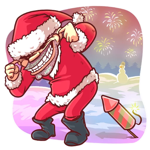 🎆 Стикер «Very Bad Santa» для Telegram