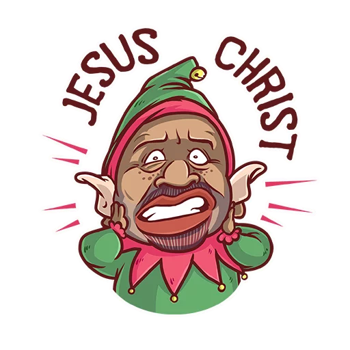 😱 Стикер «Very Bad Santa» для Telegram