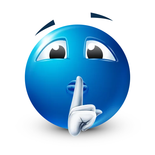 🤫 Стикер «Blue faces» для Telegram