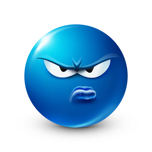 😠 Стикер «Blue faces» для Telegram